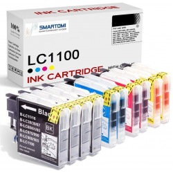 SMARTOMI Brother LC1100 LC980 Kompatibel Tintenpatronen 10er Pack