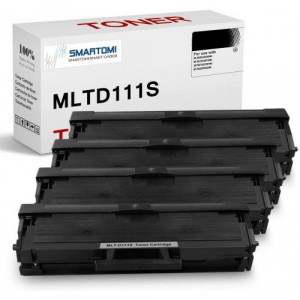 SMARTOMI Samsung 4er-Pack MLT-D111S Kompatible Schwarze Tonerkartuschen