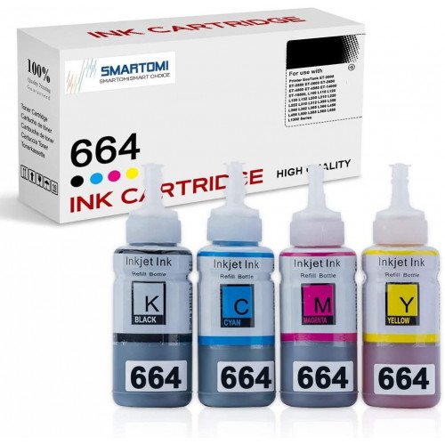 SMARTOMI Epson 664 Kompatible Tintenkartuschen 4er-Pack