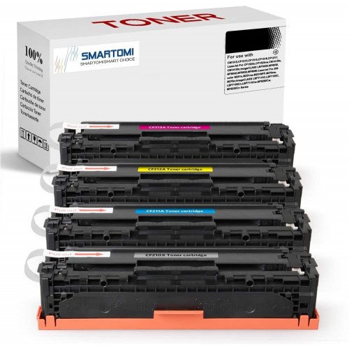 SMARTOMI HP 131X 131A CF210X CF210A Remanufactured Tonerkartusche 4er Pack