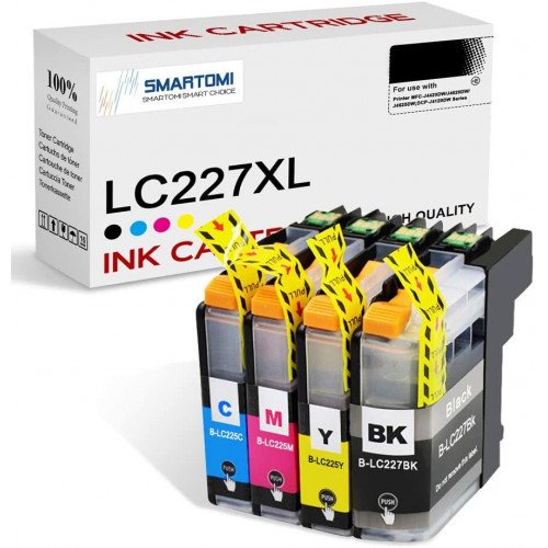 SMARTOMI Brother LC227XL LC225XL Kompatible Tintenkartuschen 4er Pack