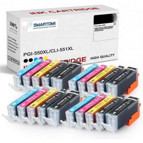 SMARTOMI Canon PGI-550 CLI-551 Kompatible Tintenkartuschen 20er-Pack