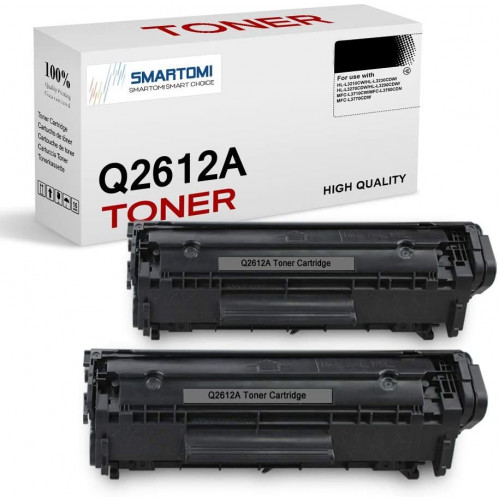 SMARTOMI HP 12A Q2612A Kompatibel Schwarz Tonerkartuschen 2er Pack