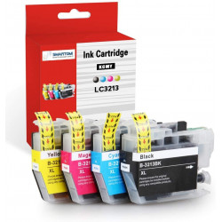 SMARTOMI Brother LC3213 LC3211 kompatible Tintenpatronen KCMY 4er Pack