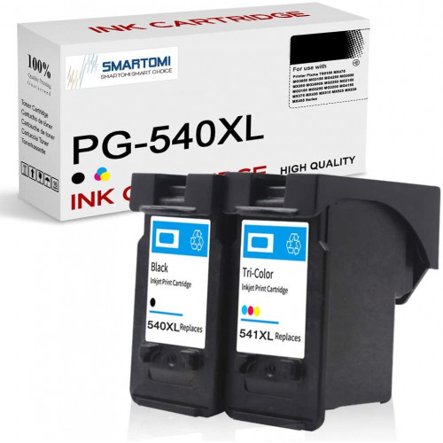 SMARTOMI Canon PG-540XL CL-541XL remanufactured Tintenpatronen 2er-Pack