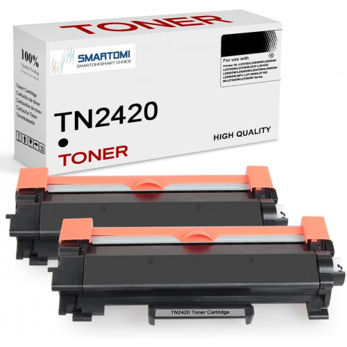 SMARTOMI Brother TN2420 TN-2420 Schwarze Tonerkartusche 2 Packung