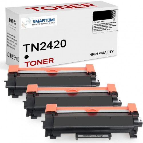SMARTOMI Brother TN2420 TN-2420 Schwarze Tonerkartusche 3 Packung
