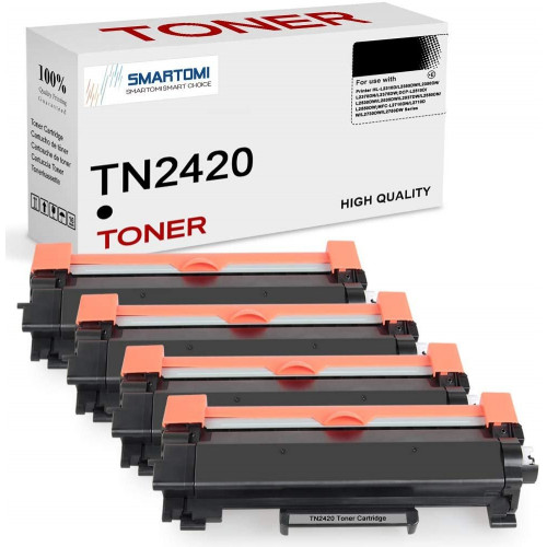 SMARTOMI Brother TN2420 TN-2420 Schwarze Tonerkartusche 4 Packung