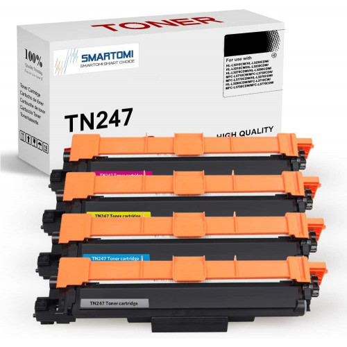 SMARTOMI Brother TN247 TN243 Kompatible schwarze Tonerkartusche 4er Pack
